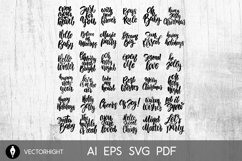 Set of motivation lettering phrases. for postcard, banner Product Image 1