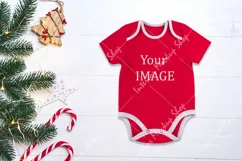 Baby Shirt Mockup | Kids New Born Bodysuit Mock Up Product Image 1