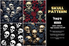 Skull pattern Square Coaster - 04 Variations Product Image 1