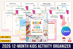2026 12-Month Kids Activity Organizer Product Image 1
