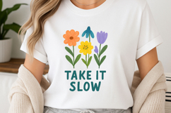 Positive quote with watercolor floral t-shirt sublimation Product Image 1
