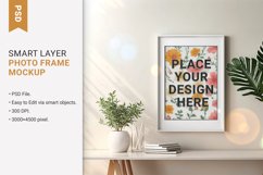 Modern Photo Frame Mockup with Plants Product Image 1