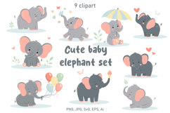 Cute baby elephant set Product Image 1