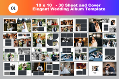 Elegant Wedding Album Template 10x10 30spreads for 60 pages Product Image 1