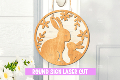 12 Easter Round Signs Bundle I Easter Door hanger decor Product Image 3