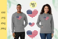 Heart of America. 6 USA flag designs Product Image 2