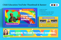 Child Education Youtube Thumbnail &amp; Canva Template Product Image 1