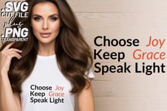 4x Choose Joy Kindness Love Speak Light SVG Cut Files Product Image 2