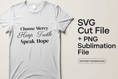 4x Choose Mercy Praise Prayer Speak Peace SVG Cut Files Product Image 2