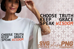 4x Choose Truth Courage Faith Peace SVG Cut Files Cricut Product Image 2
