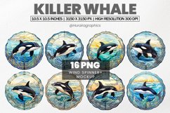 Killer Whale Wind Spinner Sublimation - 16 Variations Product Image 1