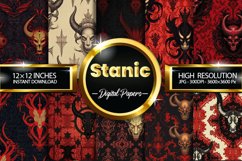 Stanic Pattern Digital Papers, Scary Pattern Product Image 1