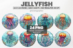 Jellyfish Wind Spinner Sublimation - 24 Variations Product Image 1