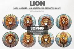 Lion Wind Spinner Sublimation - 32 Variations Product Image 1