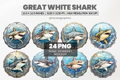 Great White Shark Wind Spinner Sublimation Bundle Product Image 1