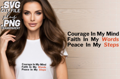4x Courage Faith Peace Over Fear Worry SVG Cut Files Cricut Product Image 2