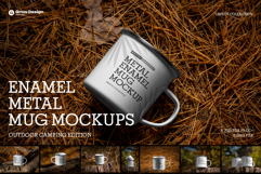 8 Enamel Metal Mug Mockups Outdoor Camping Edition Product Image 1