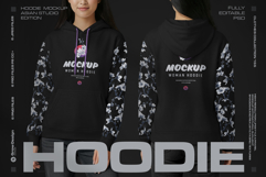 Women Hoodie Mockup Set Asian Model Studio. Generated Ai Product Image 1