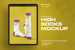 High Socks Mockup Procreate Edition for iPad Product Image 1