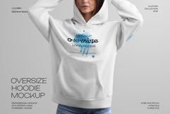 4 Mockups Woman Oversize Long Hoodie. vol.03 Product Image 1