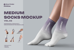 7 Medium Socks Mockup Set Female Legs Product Image 1