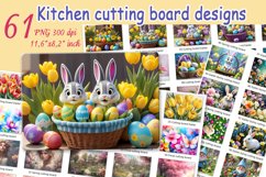 Easter cutting board sublimation| Flowers chopping boards Product Image 1
