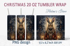 Christmas tumbler wrap | Christmas bunny sublimation PNG Product Image 1