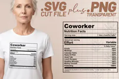 4x Nutrition Facts Coworker Crafts Cruise SVG File Shirt Product Image 2