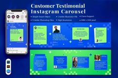 Customer Testimonial Instagram carousel &amp; Canva Template Product Image 1