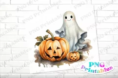 Halloween Ghost 20 oz Skinny Tumbler Wrap Product Image 2