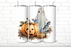 Halloween Ghost 20 oz Skinny Tumbler Wrap Product Image 3