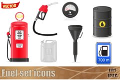 fuel for transport set icons vector illustration Product Image 1