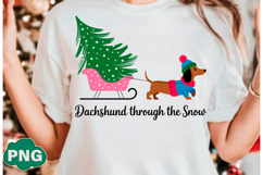 Christmas Dog Colorful PNG Trendy T-shir Product Image 2