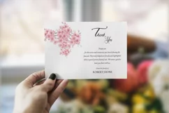 Floral Funeral Thank You Card, Printable Word and Psd Product Image 3