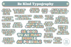 Be Kind Typography Statement Product Image 1