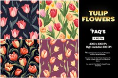 Tulip flowers Square Coaster - 04 Variations Product Image 1