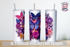 3D Butterfly Sublimation bundle paper cut Tumbler Wrap 20 OZ Product Image 2