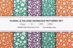 Floral &amp; Foliage Seamless Patterns Set Product Image 1