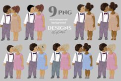 Cute kisses kids sublimation clipart. Multiracial baby set Product Image 2