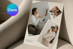 Aesthetic Photo Collage Template | Editable Canva Printable Product Image 1