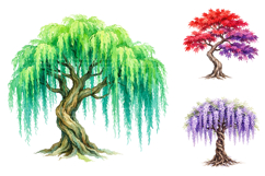 Watercolor Tree Clipart Bundle Product Image 1