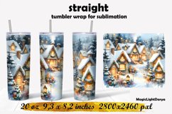 Christmas House Tumbler sublimation,Christmas tumbler design Product Image 1
