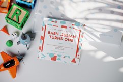 Children's Invitation on the Table with Toys Mockup Product Image 1
