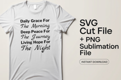 4x Daily Grace Deep Peace Living Hope SVG Cut Files Cricut Product Image 2