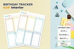 Birthday Tracker, KDP Interior Template Product Image 1