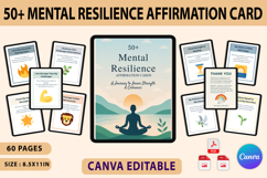 50 Mental Resilience Affirmation Card Product Image 1