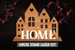 3D House Laser Cut Stand Home Decor, Home Decor Laser cut Product Image 1