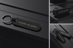 Leather Keychain Tag Mockup Product Image 1