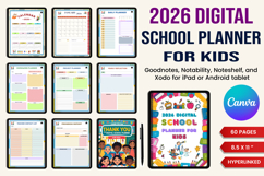 2026 Digital School Planner for Kids Product Image 1