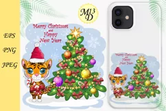 Cute cartoon tiger with beautiful eyes, Year of Tiger 2022 Product Image 1